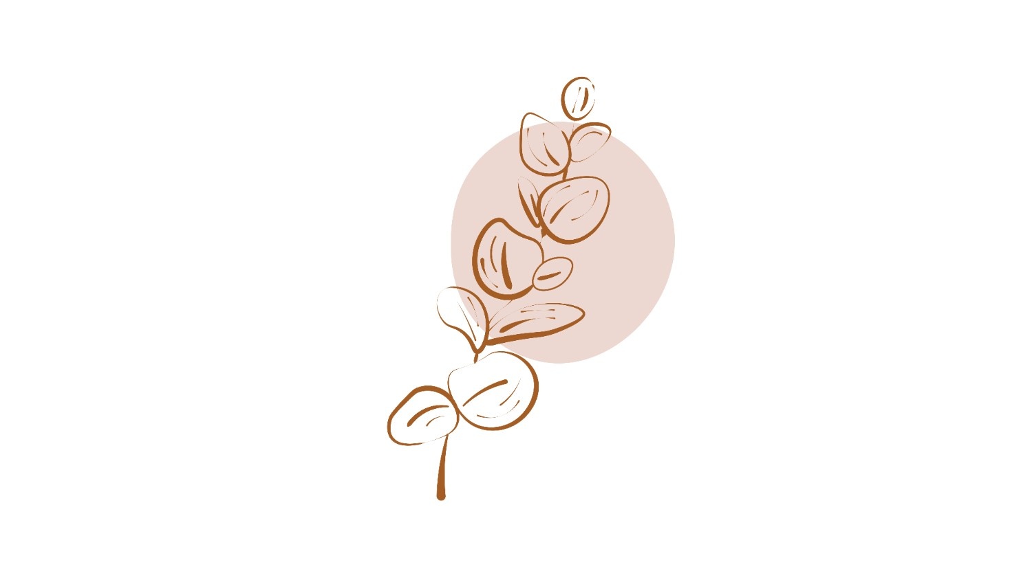 Stylized plant against circular background