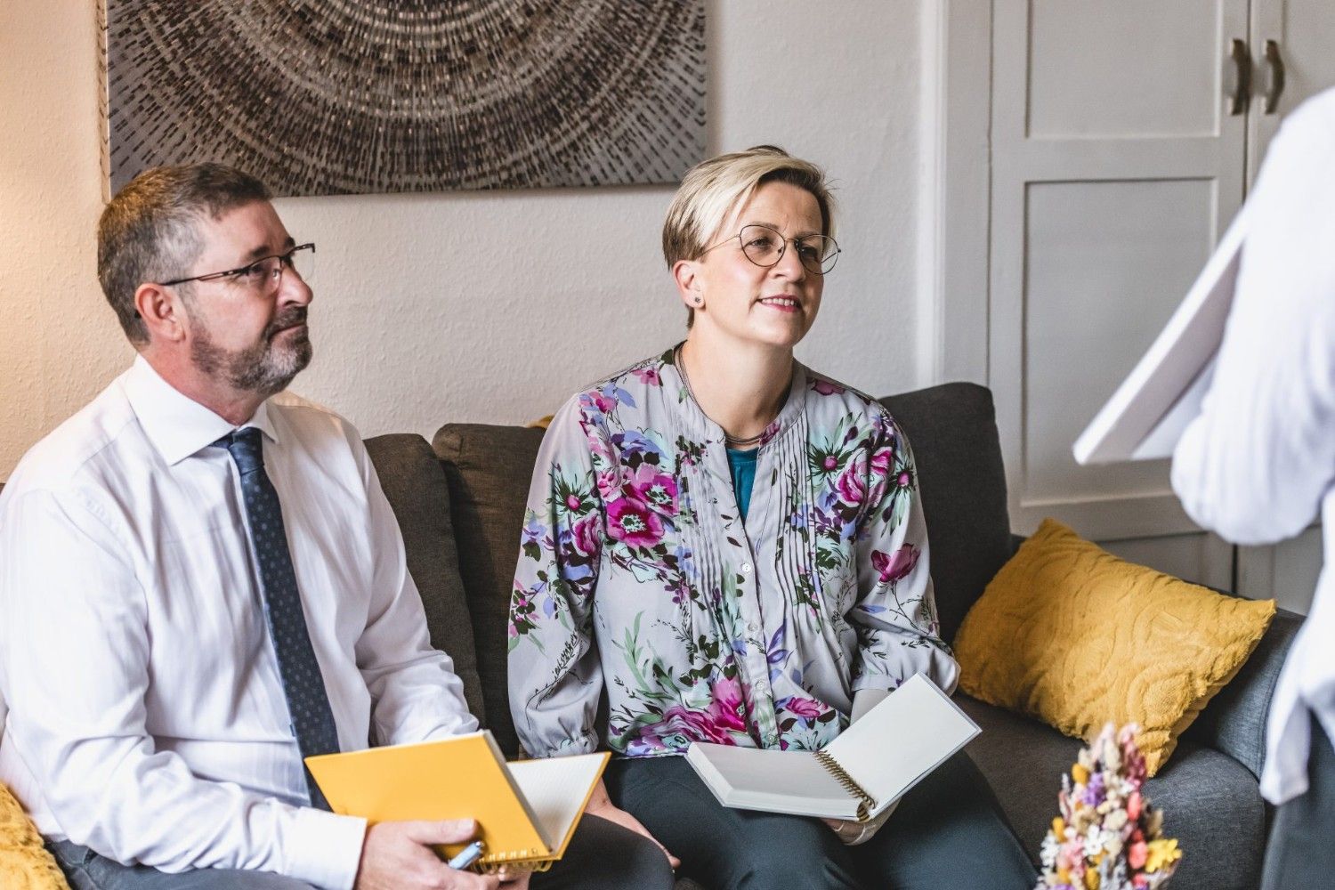 Meeting in a cozy setting